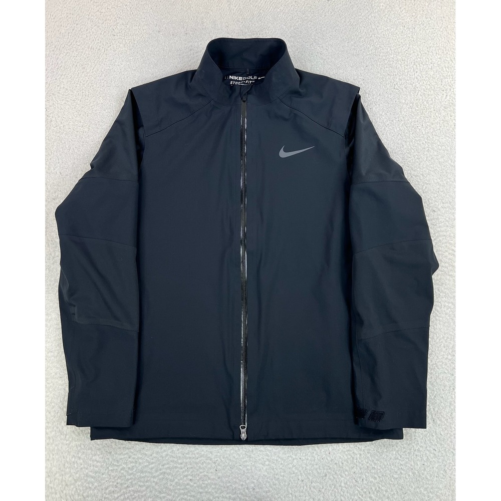 Nike Golf Storm-FIT Jacket Mens Large Black Full Zip Rain Waterproof 559522-010